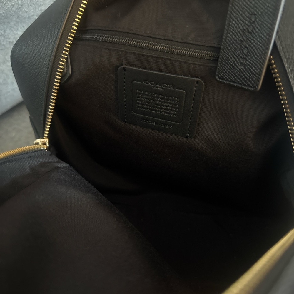 Coach Black Backpack with Gold Accents - Picture 5 of 6